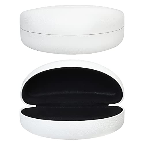 molshine Hard Shell Sunglasses Case,PU Leather Classic Large Glasses Case for Women Men Lady