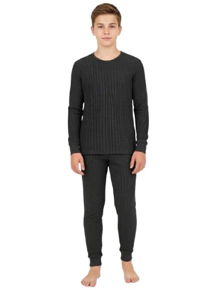 Anti-Bacterial Solid Kids Thermal Top & Bottom Unisex Set