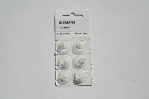 Click Dome 10 mm Open For RIC Hearing Aids - 6 Domes Each by Siemens