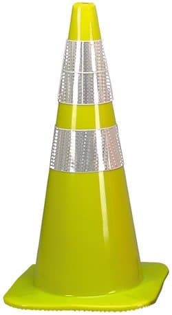 Lime Green 28" Traffic Cone w/Reflective Collar