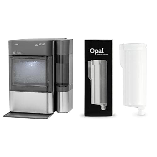GE Profile Opal 2.0 | Countertop Nugget Ice Maker with Side Tank and 4 Additional Filters | Ice Machine with WiFi Connectivity | Smart Home Kitchen Essentials | Stainless Steel