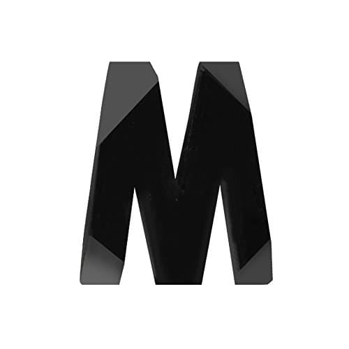 Noritamy Star Black Diamond M Letter Shaped Single Stud Earrings