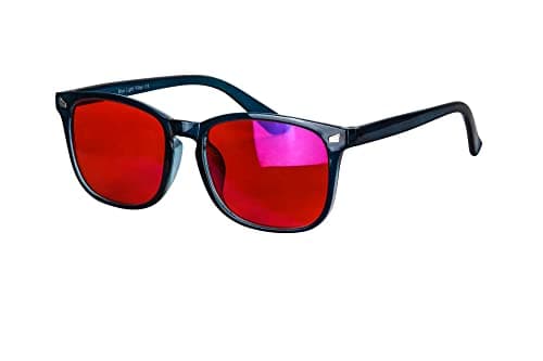 Blue and Green Wavelength Blocking Glasses Disruptive Light Blocking Glasses Red Lens Eliminate Eye Strain 068RD