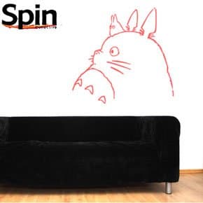 Spin Collective Totoro 2 Wall Sticker - Black