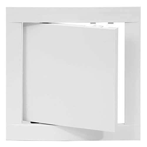 Repa Market 6" x 6" White Plastic Access Panel Door Opening Flap Cover Plate - Plumbing, Electricity, Alarm Wall Access Panel for Drywall - Box Door Lock - Door Latch - Size/Color (6 x 6, White)