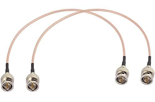 Superbat 3G HD SDI Cable BNC Cable 1ft 30cm 75 ohm for Cameras BMCC Video Equipment Supports HD-SDI 3G-SDI 4K 8K SDI Video Cable (Straight,2Pcs)
