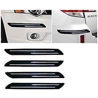 SE_HomeZ Car Bumper Protector Guard with Double Chrome Strip for Honda Pilot