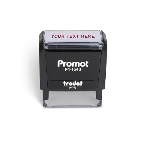 Self Inking 1 Line Custom Stamp - Personalized Name Stamp for Office, Teacher, Address & Business Label Stamp - Choose Font, Ink Color, Pad, for Personal & Professional Use - Small