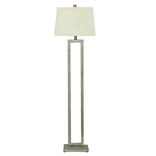 Leading Lighting Hampton Bay 60.50 in. Painted Silver Leaf Dual Pole Floor Lamp-19736-001