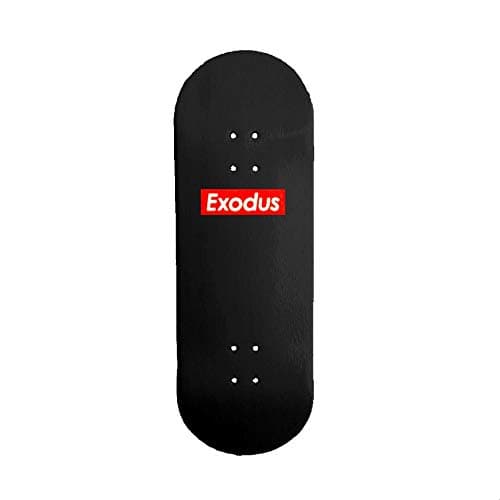 Exodus Box Logo Fingerboard Deck (Black/Red, 34mm)
