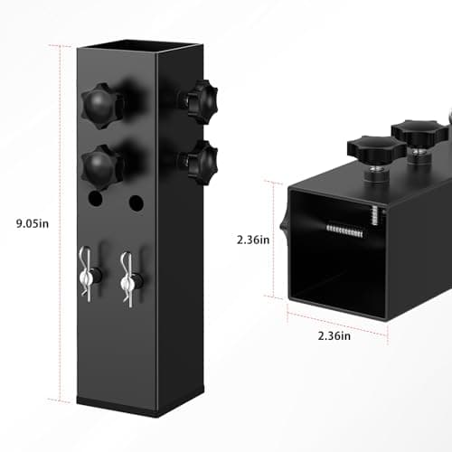 2025 Up Grade 4 Pack Carbon Steel Dorm Bed Riser 2.4" Diameter Metal Bed Riser for Square Wooden Bed Frame, Table Adjustable to 3.2", 5.1" Height (for Bed Leg 2.3-3.1")