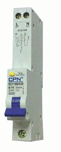 Cudis ROH106B/030 6A 6kA 30mA 1 Module SP Type B RCBO