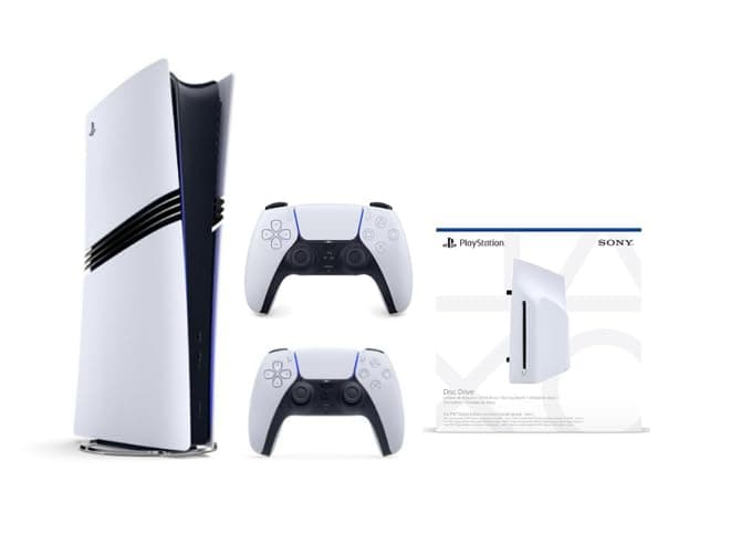Sony PlayStation 5 PRO Digital Console [NEW 2024 Model] with Extra Dual Sense White Controller + Disc Drive - Bundle - International Version