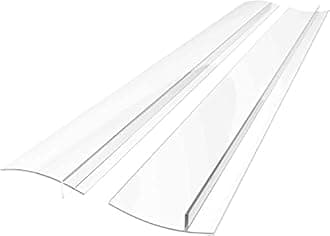 Linda’s Essentials Silicone Stove Gap Covers (2 Pack), Heat Resistant Oven Gap Filler Seals Gaps Between Stovetop and Counter, Easy to Clean Stove Gap Guard (30 Inches, Clear)