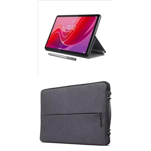 Lenovo Tab M11 11” Display, MediaTek Helio Octa-Core, 4GB RAM, 128GB SSD Tablet with Folio Case 13” Urban Laptop Sleeve for MacBook Air/Pro Water Resistant