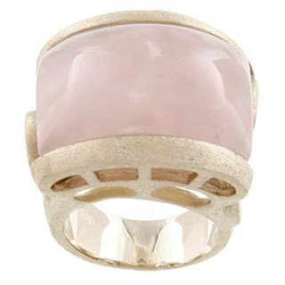 Rivka Friedman Rose Quartz East/West Ring - Size 6