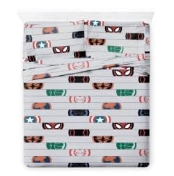 Jay Franco Kids Sheet Set with Fitted, Flat Sheets & Pillow Cover - Ultra-Soft Bedding with Pillowcase for Room Decor, Gray - Avengers, 4 Piece Queen