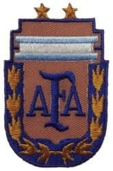Argentina AFA with Gold Leaf Soccer Logo Iron on Patch Crest Badge 2.75 X 2 Inch New