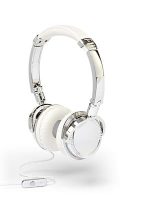 LMNT Metallic Stereo Headphones with Microphone-Silver