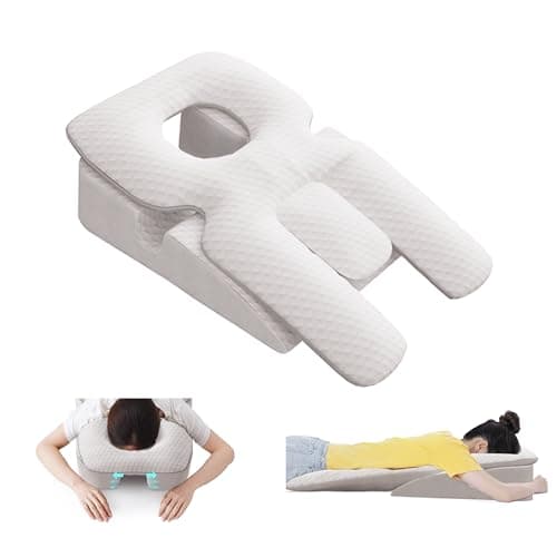 Johnear Face Down Pillow for Sleeping, Sleeping Pillow for Stomach Sleeper,Face Down Pillow After Eye Surgery,Home Massage Pillow,Eye Vitrectomy Recovery Equipment Prone Pillow for Face Support