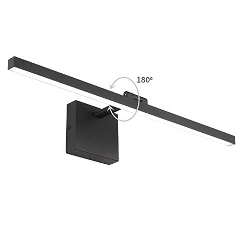 Aipsun 27.6in/16W Modern Black Vanity Light LED Black Bathroom Wall Light Adjustable Wall Light Fixture for Bathroom Lighting Fixtures (Cool White 6000K)