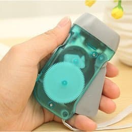 Aryshaa 3 LED Dynamo Wind Up Hand-Pressing Crank NR No Battery Torch Hot Worldwide Flashlight (Multicolour)