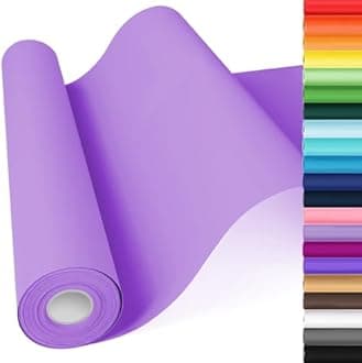 Purple Wrapping Paper, 15"x900" (75FT) Art Craft Construction Bulletin Board Decorative Paper Roll for Mother's Day Birthday Mardi Gras Anniversary Wedding Bouquet Flower Gift Wrap Floral Supplies