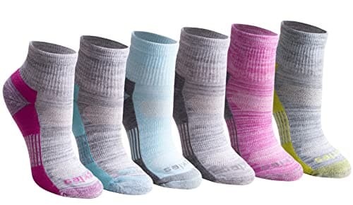 Dickies Women's 6 Pack Dritech Quarter Socks