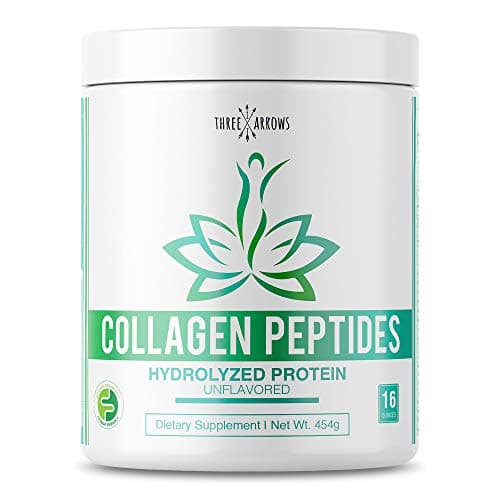 Three Arrows Restore Collagen Peptides - Improve Nutrient Absorption, Reduce Inflammation, Healthy Hair Growth, Improve Wound Healing, Grass Fed, Hydrolyzed, Unflavored Protein Powder 41 Servings
