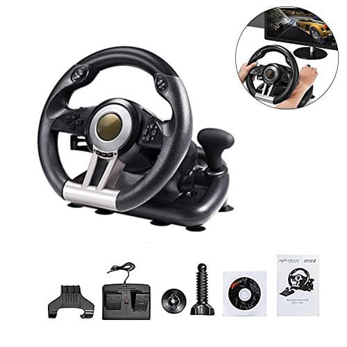 Dual-Motor Feedback Driving Force G29 Racing Wheel, Support PC/PS3/PS4/X-ONE Computer Game Steering Wheel Simulation Racing Simulation Driving School Car for for Xbox One