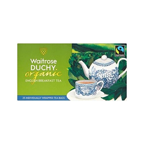 Duchy Waitrose Organic English Breakfast Teabags 25 per pack - Pack of 6