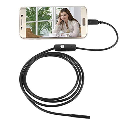 5.5mm Lens 2M Cable Inspection Mini Camera Waterproof Android Endoscope 6 LED Endoscope Camera for Computer and Cell Phone