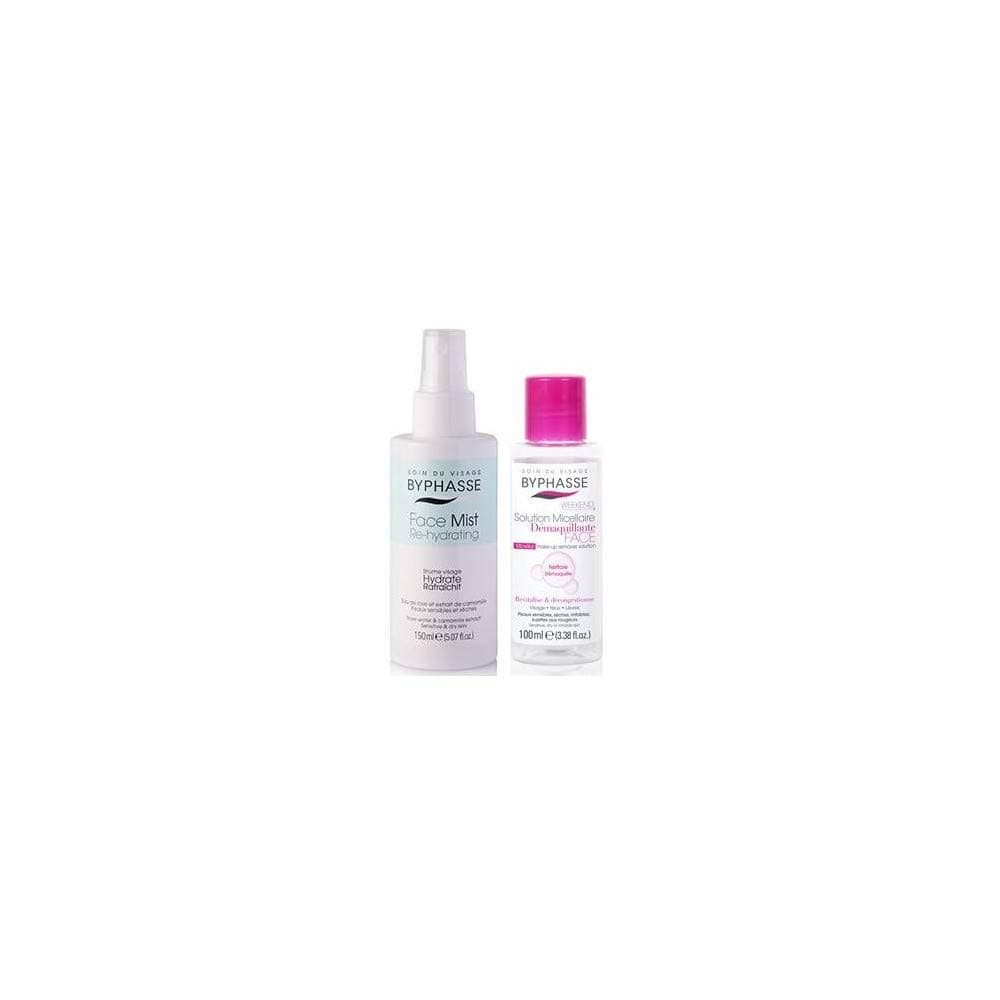 BYPHASSE - Brume visage et Solution Micellaire - FACE Mist Re-hydrating Peaux Sensibles - 150+100ml