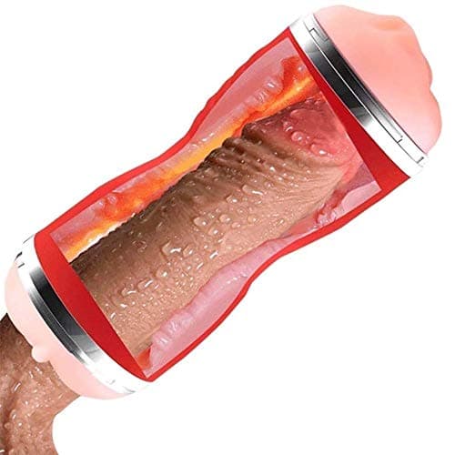 2-in-1 Pocket Piston Thrusting Training Tube Ergonomic Designed, Medical-Grade Silicone Material, Ultra Soft and Tight Warm Cup - Training Sleeve for Mens