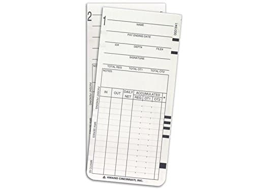 500 Time Cards for Amano Mrx35