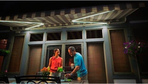 Awning Lights Dimming LED SunSetter, Four Different Brightness Settings Let You Set The Perfect Mood, Remote Can Be Programmed Adjustable Light Level Fit with SunSetter Retractable Awnings Only.