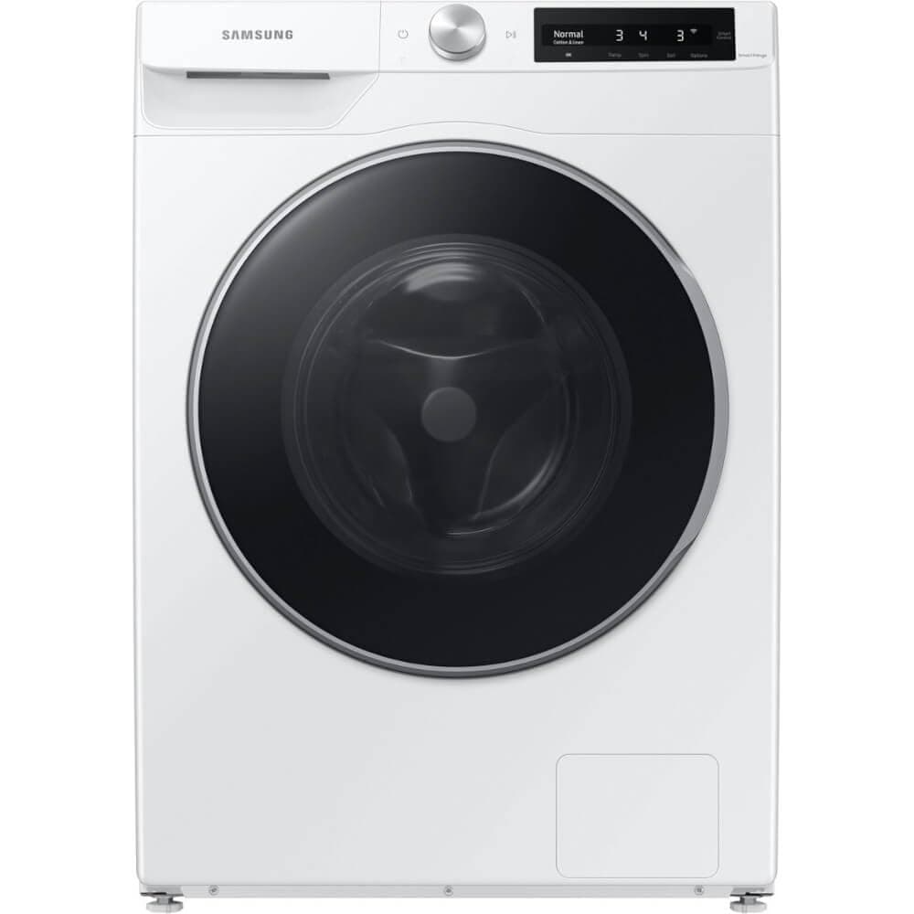 Samsung 2.5 Cu Ft Compact Front Load Washer, Stackable for Small Spaces, 40 Minute Super Speed Washing Machine, Steam Wash Clothes, Self Cleaning, Energy Star Certified, WW25B6900AW/A2, White
