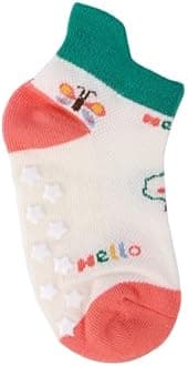 Girls Clubs Cotton Anti Slip Grip Socks for Kids Boys & Girls (Assorted Random Designs)