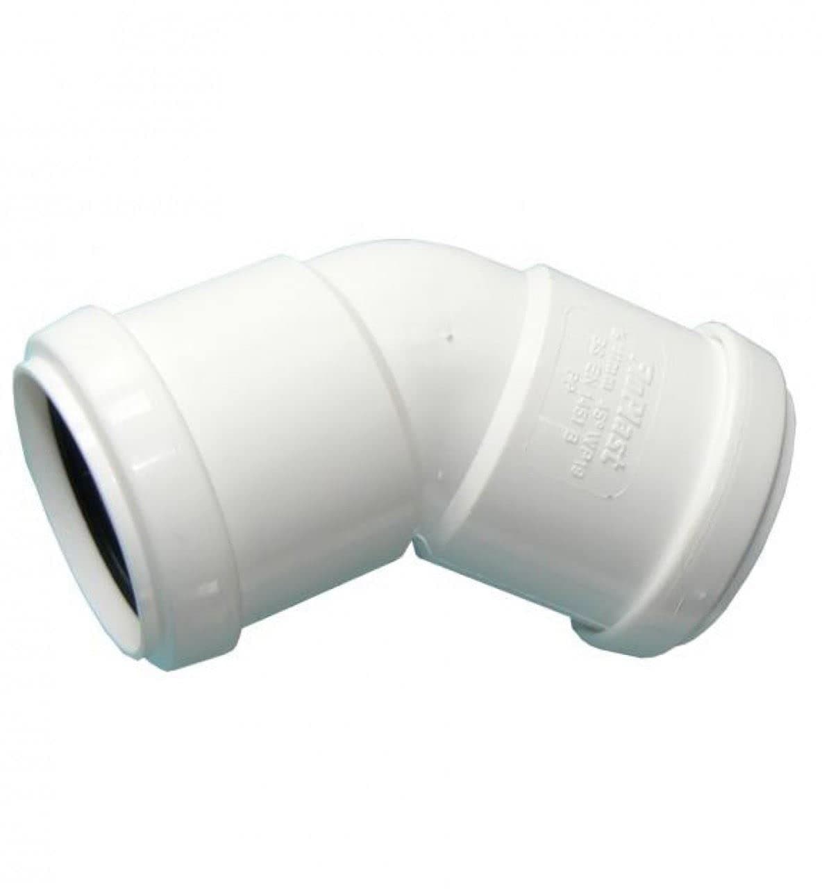 40mm White Pushfit 135 Degree Waste Pipe Bend - Pack of 2