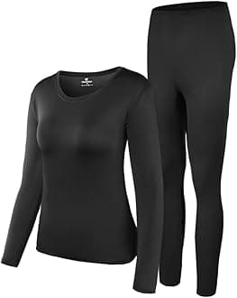 HEROBIKER Women's Ultra Soft Thermal Underwear Long Johns Set Base Layer Top & Bottom with Fleece Lined Winter