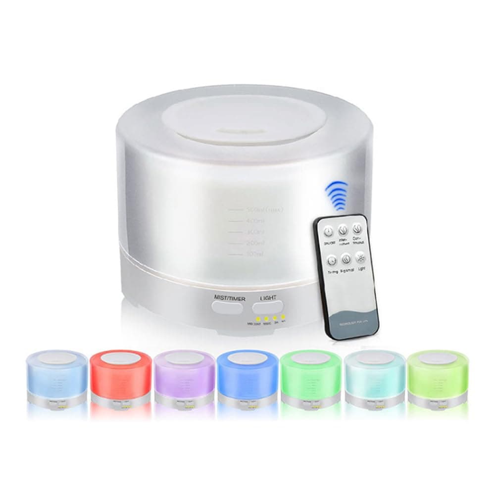 AMERTEER 700ml Essential Oil Diffuser – Aromatherapy Diffuser with 4 Timer Settings, 7 Color LED Lights, Cool Mist Humidifier, Auto Shut-Off, Perfect for Relaxation and Wellness at Home