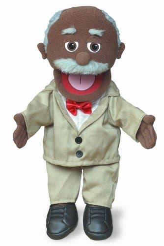 Pops, Black Grandfather, Hand Puppet, 40cm