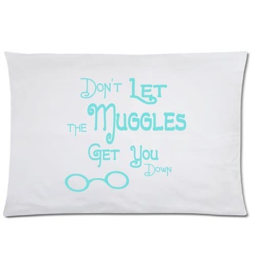 Dont Let the Muggles Get You Down 20" x 30" (Twin sides) Rectangle Zippered Pillowcase