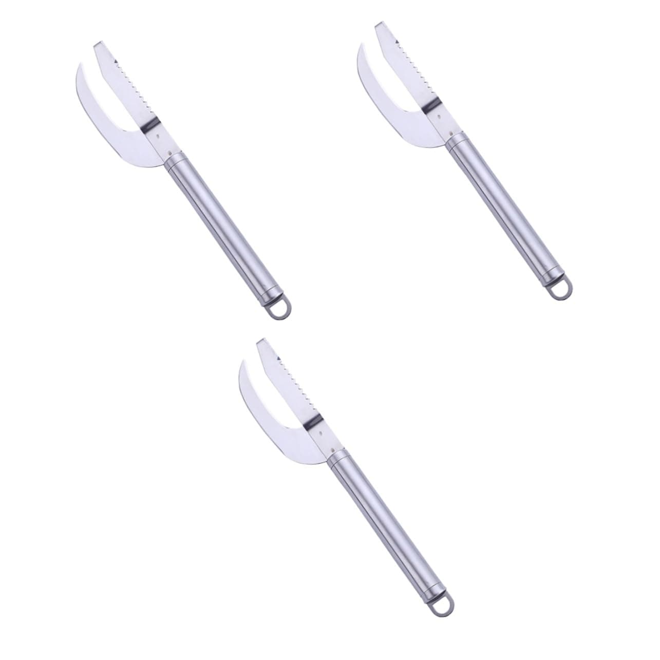 Luxshiny 3pcs Skin Graters Creative Kitchen Tools Remover Steel Tool Skinner Easily Handle Scales Design Stainless Swivel Fast Remove Descaler Cleaner Practical Scraper Brush for with