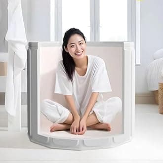 AYES Foldable Soaking Bathtub for Adults, Portable Ice Bath tub for Cold Water Therapy Training, Outdoor Plunge Tub, Bathroom Freestanding Bathtubs for Shower Spa Sauna (Planet Blue, 70cm*70cm*65cm)