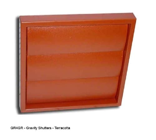 6 Inch wall grill - Gravity Shutter - Terracotta