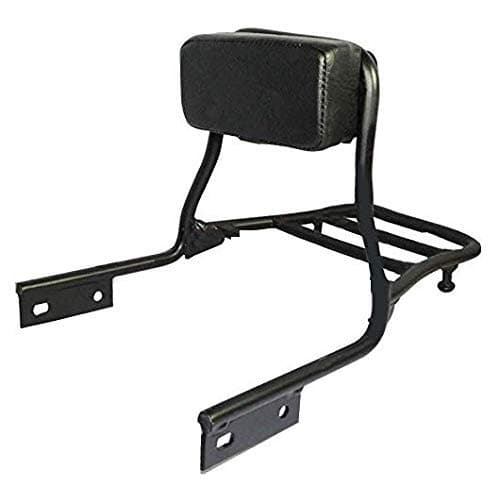 Carrier Back Rest (Black) Cushion Support Pillion Backrest Black Bar Compatible with Royal Enfield Classic 500