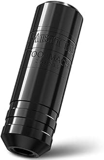 Ambition Torped 28mm Rotary Tattoo Machine Short Pen with Brushless Motor Professional Cartridges Tattoo Gun with RCA Cord for Tattoo Artists