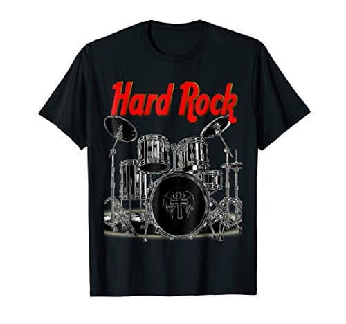 Drummer T-Shirt-Hard Rock Drum Set