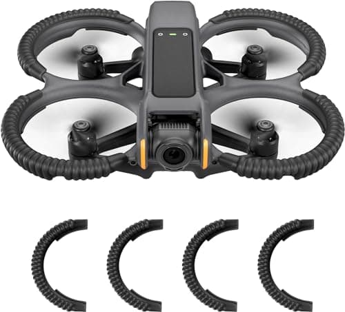 CENXI Avata 2 Propeller Guard Protector, Anti Collision Prop Bumper Silicone Protective Cover Ring for DJI Avata 2 Accessories (Black)